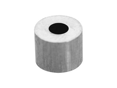 Douille cylindrique pour pierre ronde de  2,7 mm, Or gris 18k Pd 12,5. Réf. 4449-07 - Image Standard - 1