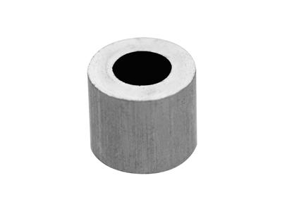 Douille cylindrique pour pierre ronde de 3,9 mm, Or gris 18k Pd 12,5. Réf. 4449-12 - Image Standard - 1