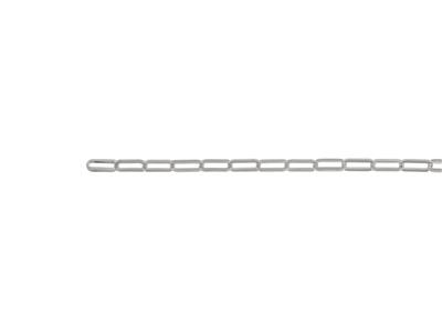 Chaîne maille Rectangle 2,10 mm, Or gris 18k. Réf. 00863bis - Image Standard - 3