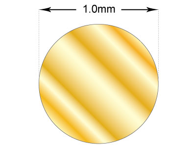 Fil rond Gold filled 1/2 dur, 1 mm - Image Standard - 2