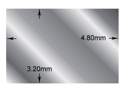 Fil rectangle Argent 925 recuit, 4,80 x 3,20 mm - Image Standard - 2