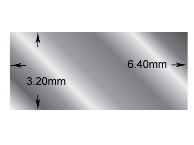 Fil rectangle Argent 925 recuit, 6,40 x 3,20 mm - Image Standard - 2