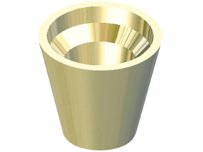 Douille conique pour pierre ronde de 4,50 mm, Or jaune 9k - Image Standard - 1