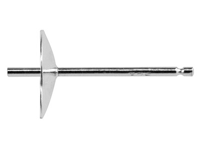 Tige avec calotte 6 mm, Argent 925, sachet de 5 paires - Image Standard - 2