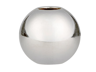 Boule darrêt 6 mm 2 trous, coeur en silicone, Argent 925
