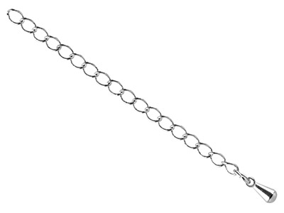 Extension chaîne Rombo 4,50 mm, 8,5 cm, Acier chirurgical