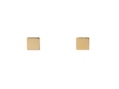 Boucles d'oreilles Carré 5 mm, Gold filled - Image Standard - 1