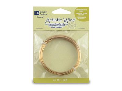 Fil Laiton anti-ternissement 1,60 mm, Artistic Wire de Beadalon, bobine de 3,10 mètres