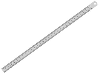 Réglet flexible en acier chromé mat, 30 cm