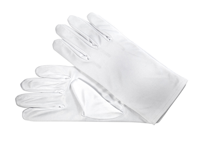 Paire de gants en microfibre blanc, taille M - Image Standard - 1