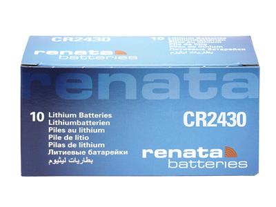 Pile Bouton CR2430 Lithium 3V, boîte de 10, Renata