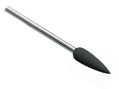 Meulette silicone montée flamme, noire, grain moyen, 5,5 x 15 mm, n° 1141, EVE - Image Standard - 2