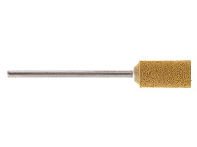 Meulette à affiner et à polir avec corindon, lien élastique, cylindre, grain 80, 8 x 16 mm, n202           -8 HP, Hatho