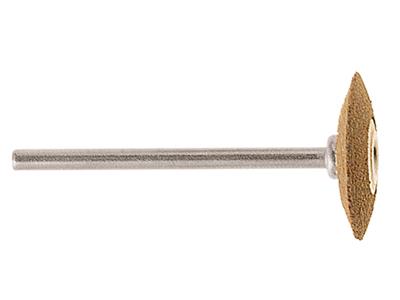 Meulette à affiner et à polir avec corindon, lien élastique, lentille, grain 80, 17 x 2,5 mm, n°2           05-17 HP, Hatho - Image Standard - 1