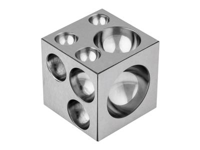 Dé à emboutir forme cubique, 70 mm, acier poli, Durston - Image Standard - 1