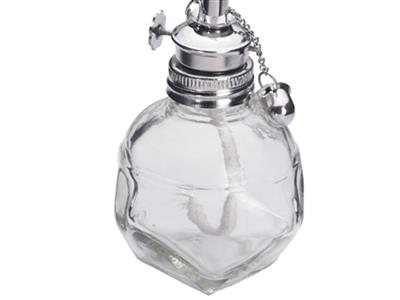 Lampe à alcool en verre 100  ml, avec mèche fine et bouchon inox - Image Standard - 3