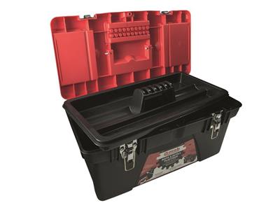 Boîte à outils, plastique noir et rouge, grand modèle, Mob - Image Standard - 2
