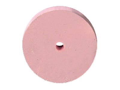 Meulette silicone ronde, rose, grain très  fin, 17 x 2,5 mm, n 1304, EVE