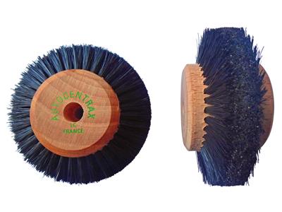 Brosse circulaire poils de soie noire, 6 rangs, diamètre 70 mm - Image Standard - 3