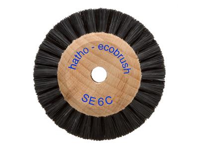 Brosse circulaire soie de Tching-king noire, 2 rangs, diamètre 51mm, Hatho - Image Standard - 1