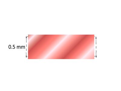 Plaque Or rouge 18k 5N recuit, 0,50 mm - Image Standard - 2
