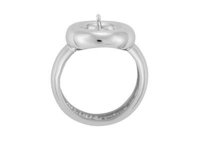 Bague pour perles de 8 à 10 mm, Argent 925 rhodié. Réf. BG95 - Image Standard - 1