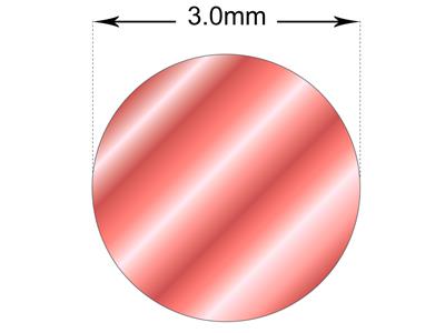 Fil rond Or rouge 18k 5N recuit, 3,00 mm - Image Standard - 3