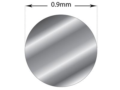 Fil rond Or gris 18k Pd 12 recuit, 0,90 mm - Image Standard - 3