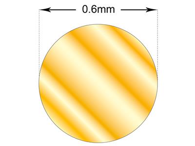 Fil rond Or jaune 18k 3N recuit, 0,60 mm - Image Standard - 3