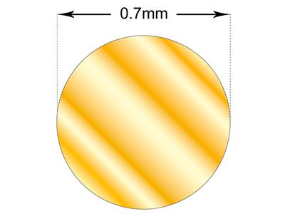 Fil rond Or jaune 18k 3N recuit, 0,70 mm - Image Standard - 3