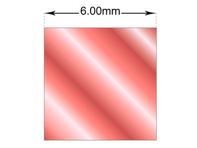 Fil carré Or rouge 18k 5N recuit, 6,00 mm - Image Standard - 3