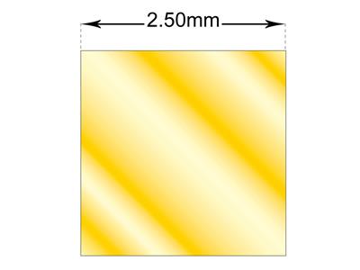 Fil carré Or jaune 18k 3N recuit, 2,50 mm - Image Standard - 3