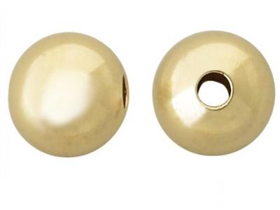 Boule lisse 2 trous, 4 mm, Or jaune 9k - Image Standard - 2