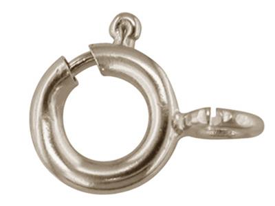 Anneau Ressort 5 mm, avec anneau ouvert, Or gris 9k rhodié - Image Standard - 1