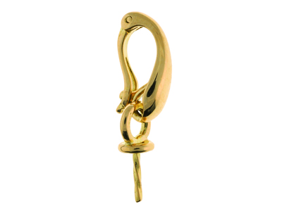 Bélière clip pour perle de 9 à 10 mm, Or jaune 18k. Réf. PEC038 - Image Standard - 1