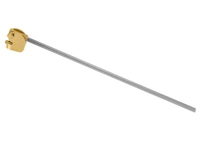 Système broche tige simple avec ressort, Or jaune 18k. Réf. 07205 - Image Standard - 2