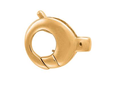 Fermoir Menotte avec anneau ressort 10 mm, Or jaune 18k. Réf. 17050 - Image Standard - 1