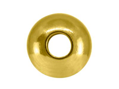 Boule lourde lisse polie 2 trous, 5 mm, Or jaune 18k - Image Standard - 3