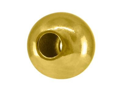 Boule lourde lisse polie 2 trous, 6 mm, Or jaune 18k - Image Standard - 1