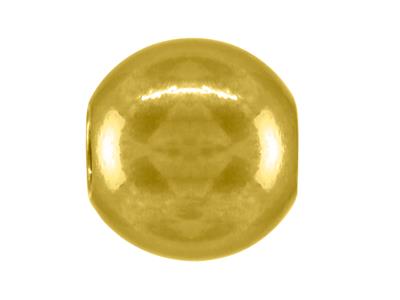 Boule lourde lisse polie 2 trous, 6 mm, Or jaune 18k - Image Standard - 2