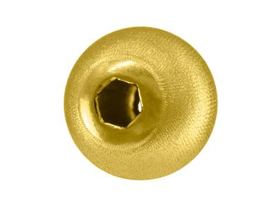 Boule lourde satinée 2 trous, 4 mm, Or jaune 18k - Image Standard - 1