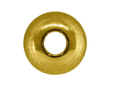Boule lourde satinée 2 trous, 6 mm, Or jaune 18k - Image Standard - 3