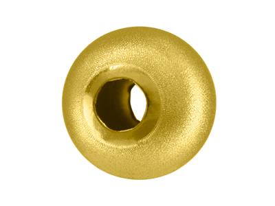 Boule lourde satinée 2 trous, 8 mm, Or jaune 18k