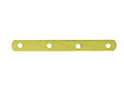 Intercalaire barrette 4 trous 22 mm, Or jaune 18k. N° 4 Bis - Image Standard - 1