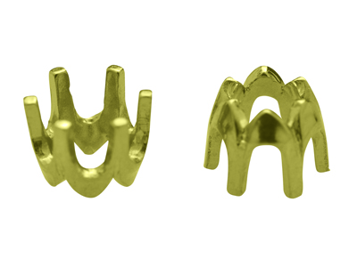 Chaton 6 griffes pour pierre ronde de 4,2 mm, Or jaune 18k. Réf. 00093 - Image Standard - 1