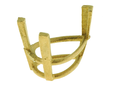 Chaton 3 griffes pour pierre poire de 8 x 6 mm, Or jaune 18k. Réf. 04823 bis - Image Standard - 1