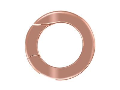 Fermoir invisible 12,20 mm, tube plat, Or rouge 18k 5N