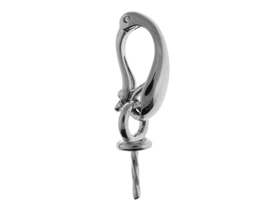 Bélière clip pour perle de 9 à 10 mm, Or gris 18k rhodié. Réf. PEC038 - Image Standard - 1