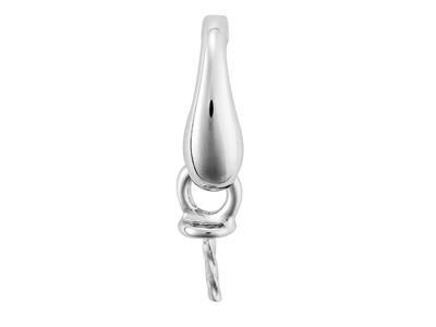 Bélière clip pour perle de 9 à 10 mm, Or gris 18k rhodié. Réf. PEC038 - Image Standard - 2