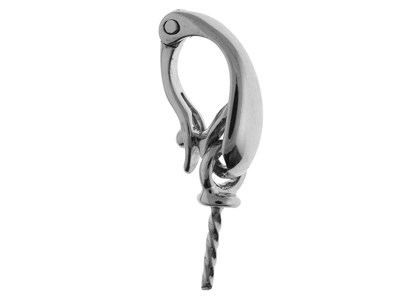 Bélière clip pour perle de 5 à 9 mm, Or gris 18k rhodié. Réf. PEC044 - Image Standard - 1